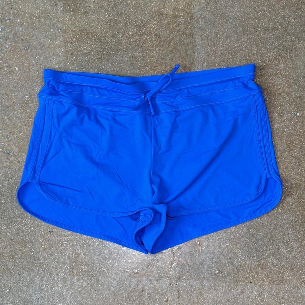 Athleta Royal Blue Swim Shorts Board Shorts Drawstring Pockets Size Medium